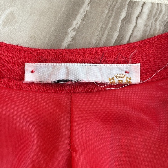 Vintage Red Blazer Knit Jacket - Size Medium - Picture 3 of 7